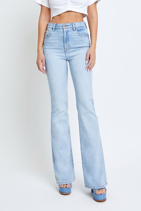 HIDDEN JEANS Women's Jeans Hidden Jeans Light Wash Classic 34 In Inseam Flare || David's Clothing