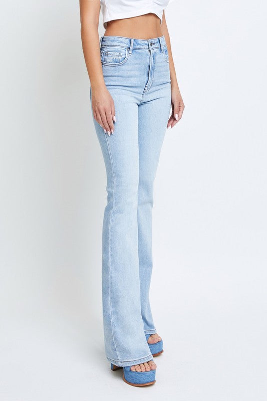 HIDDEN JEANS Women's Jeans Hidden Jeans Light Wash Classic 34 In Inseam Flare || David's Clothing