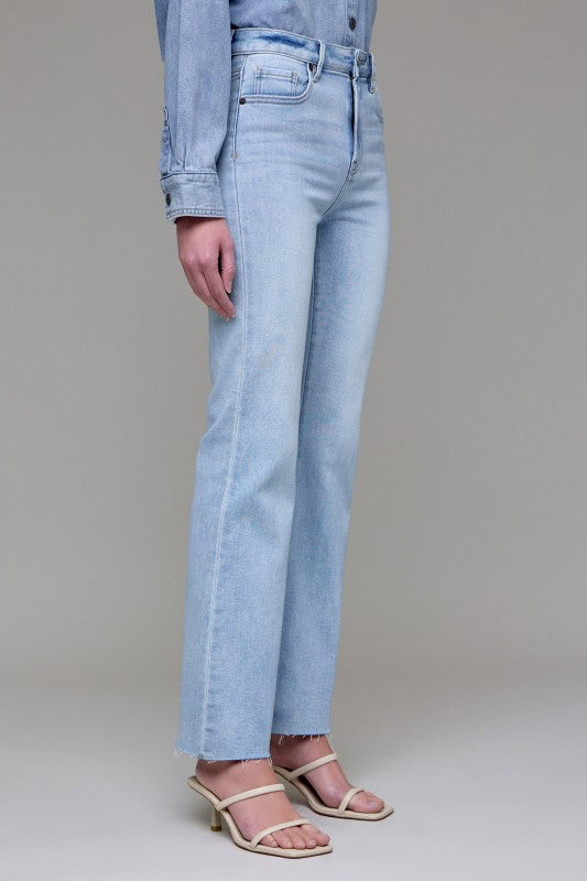 HIDDEN JEANS Women's Jeans Hidden Jeans Light Wash Clean Side Slit Bootcut