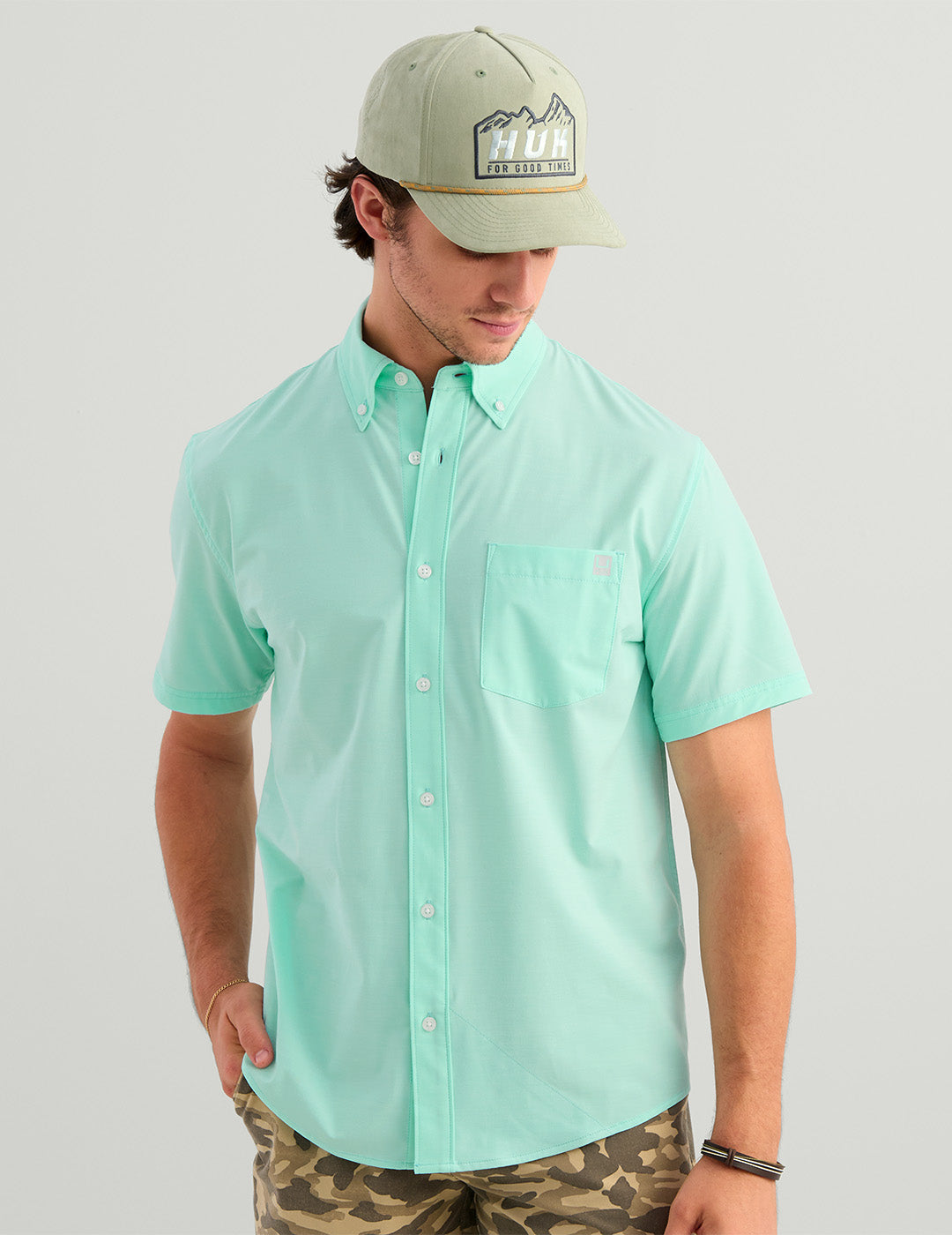 HUK FISHING Men's Sport Shirt SEAGULL / S Huk Kona Button-Down H1500154059