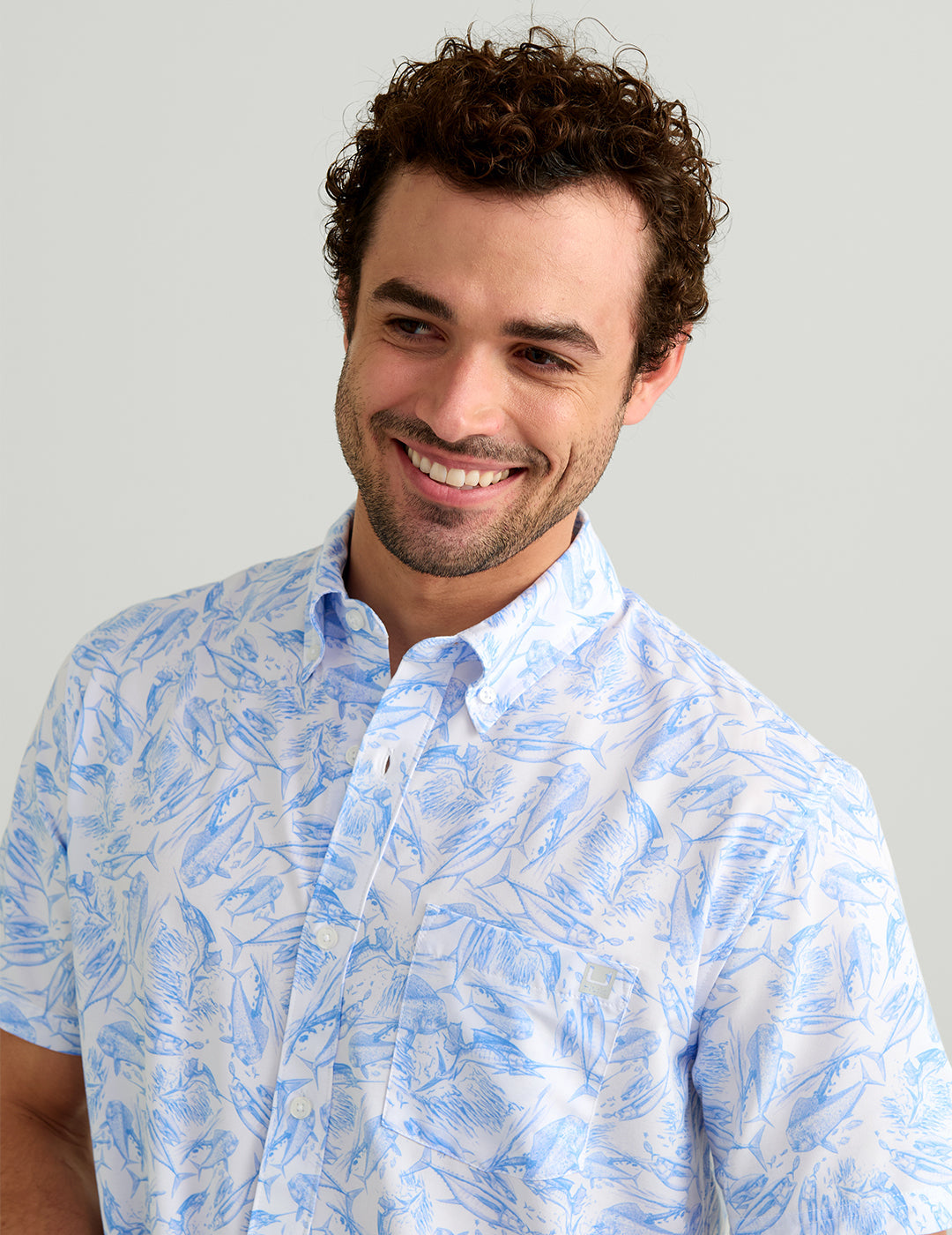 HUK FISHING Men's Sport Shirt Huk KC Kona Button-Down