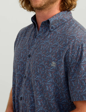 HUK FISHING Men's Sport Shirt Huk Kona Button-Down || David's Clothing