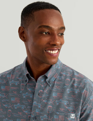 HUK FISHING Men's Sport Shirt Huk Kona Button-Down