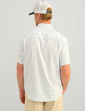 HUK FISHING Men's Sport Shirt Huk Tide Point Short Sleeve Button-Down || David's Clothing