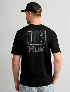 HUK FISHING Men's Tees BLACK / S Huk Salute SS Tee || David's Clothing H1000496001