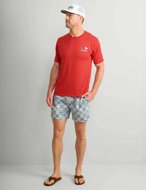 HUK FISHING Men's Tees Huk Fish Flag Tee || David's Clothing