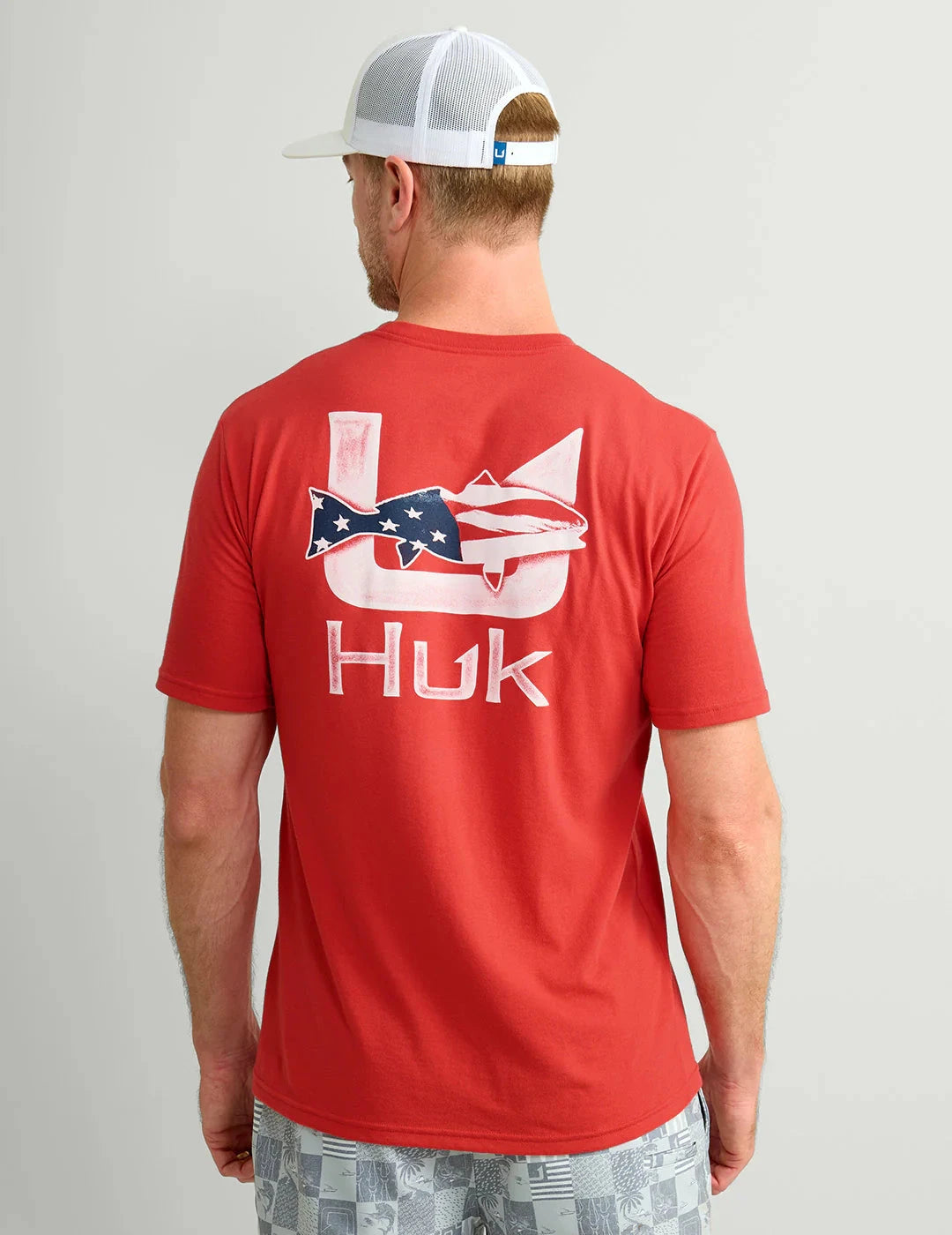 HUK FISHING Men's Tees Huk Fish Flag Tee || David's Clothing
