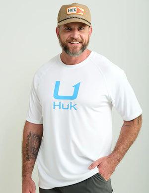 HUK FISHING Men's Tees Huk Icon Short Sleeve Performance Crew || David's Clothing