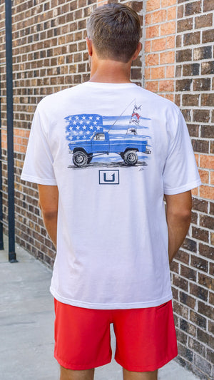 HUK FISHING Men's Tees Huk KC Americana Series Tee || David's Clothing