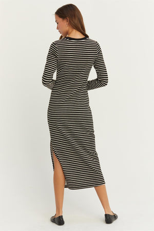 HYFVE INC. Women's Dresses Knit Striped Midi Dress || David's Clothing