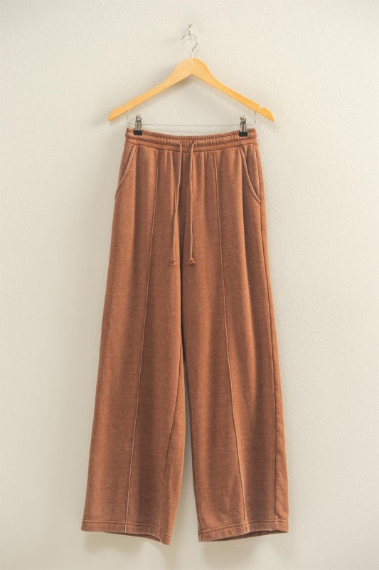 HYFVE INC. Women's Pants High-waist Drawstring Pintuck Pants