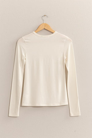 HYFVE INC. Women's Top Basic Long Sleeve Crew Neck Top || David's Clothing