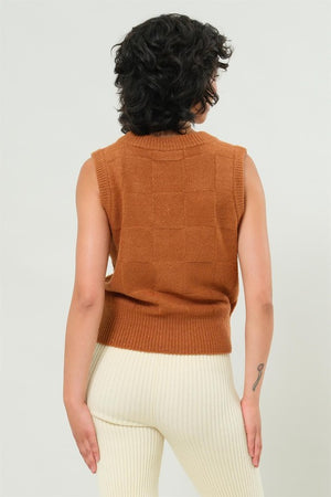 HYFVE INC. Women's Top Basketweave Sweater Vest || David's Clothing