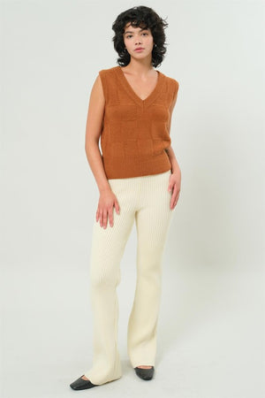 HYFVE INC. Women's Top Basketweave Sweater Vest || David's Clothing