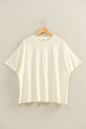 HYFVE INC. Women's Top CREAM / S Crew Neck Short Sleeve Oversized T-shirt DZ25E633