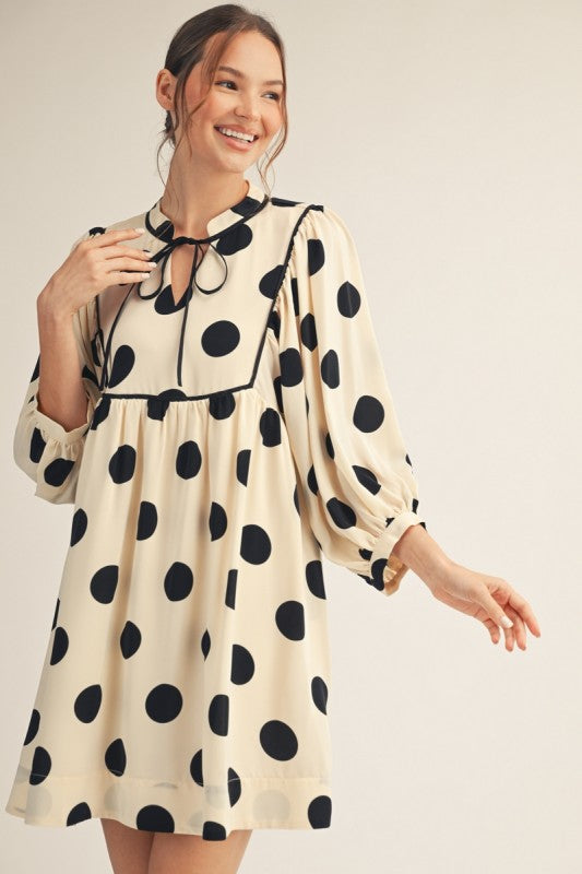 JODIFL Women's Dresses Polka Dot Peasant Style Dress