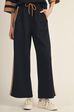 JODIFL Women's Pants Side Contrast Accent Casual Sweatpants