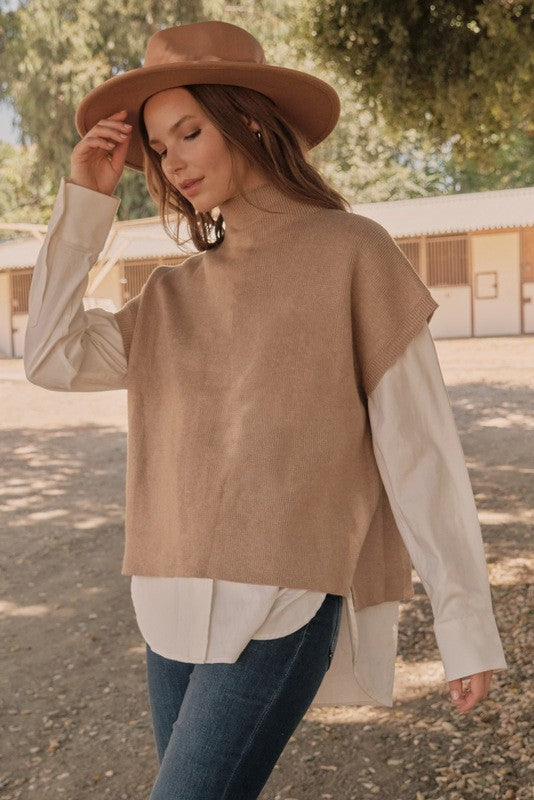 JODIFL Women's Sweaters Ribbed knit Short Dolman Sleeves Top || David's Clothing