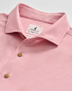 JOHNNIE O Men's Polo Johnnie-O Printed Mesh Short Sleeve Button Down Shirt - Breck Printed Solid Knit