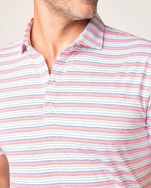 JOHNNIE O Men's Polo Johnnie-O Tyson Striped Jersey Performance Polo || David's Clothing