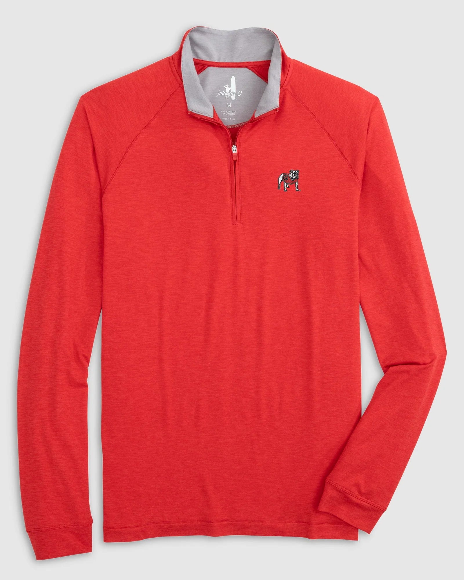 JOHNNIE O Men's Pullover WHITE / S Peter Millar Georgia Freeborne Performance 1/4 ZIp || David's Clothing JMKO3620W