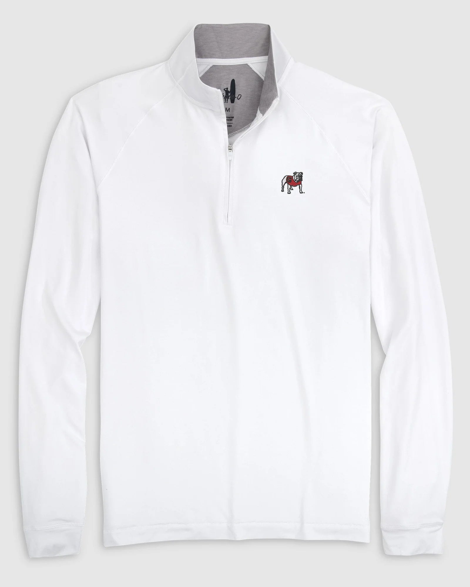 JOHNNIE O Men's Pullover WHITE / S Peter Millar Georgia Freeborne Performance 1/4 ZIp || David's Clothing JMKO3620W