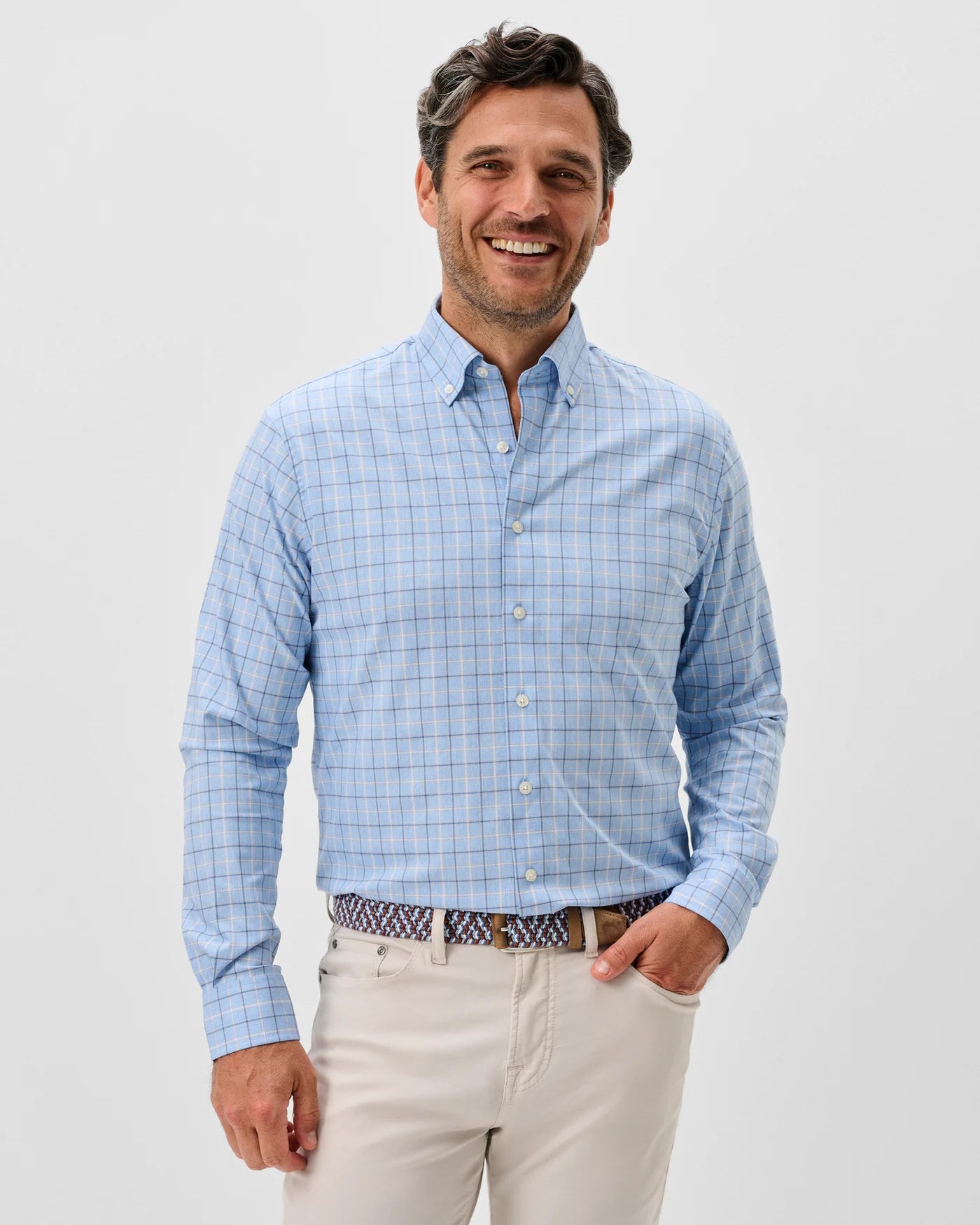 JOHNNIE O Men's Sport Shirt Johnnie-O Everyday Performance Button Down Shirt - Miramont Tattersall