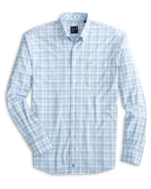 JOHNNIE O Men's Sport Shirt Johnnie-O - Rawland Sport Shirt - Laguna Blue || David's Clothing