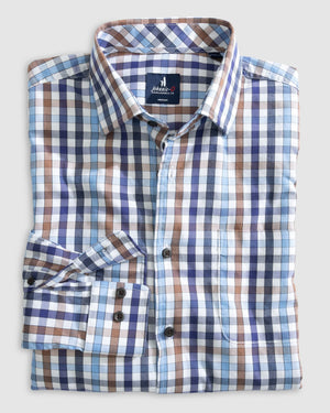 JOHNNIE O Men's Sport Shirt Johnnie-O Tucked Cotton Blend Button Up Shirt - Dartmouth || David's Clothing