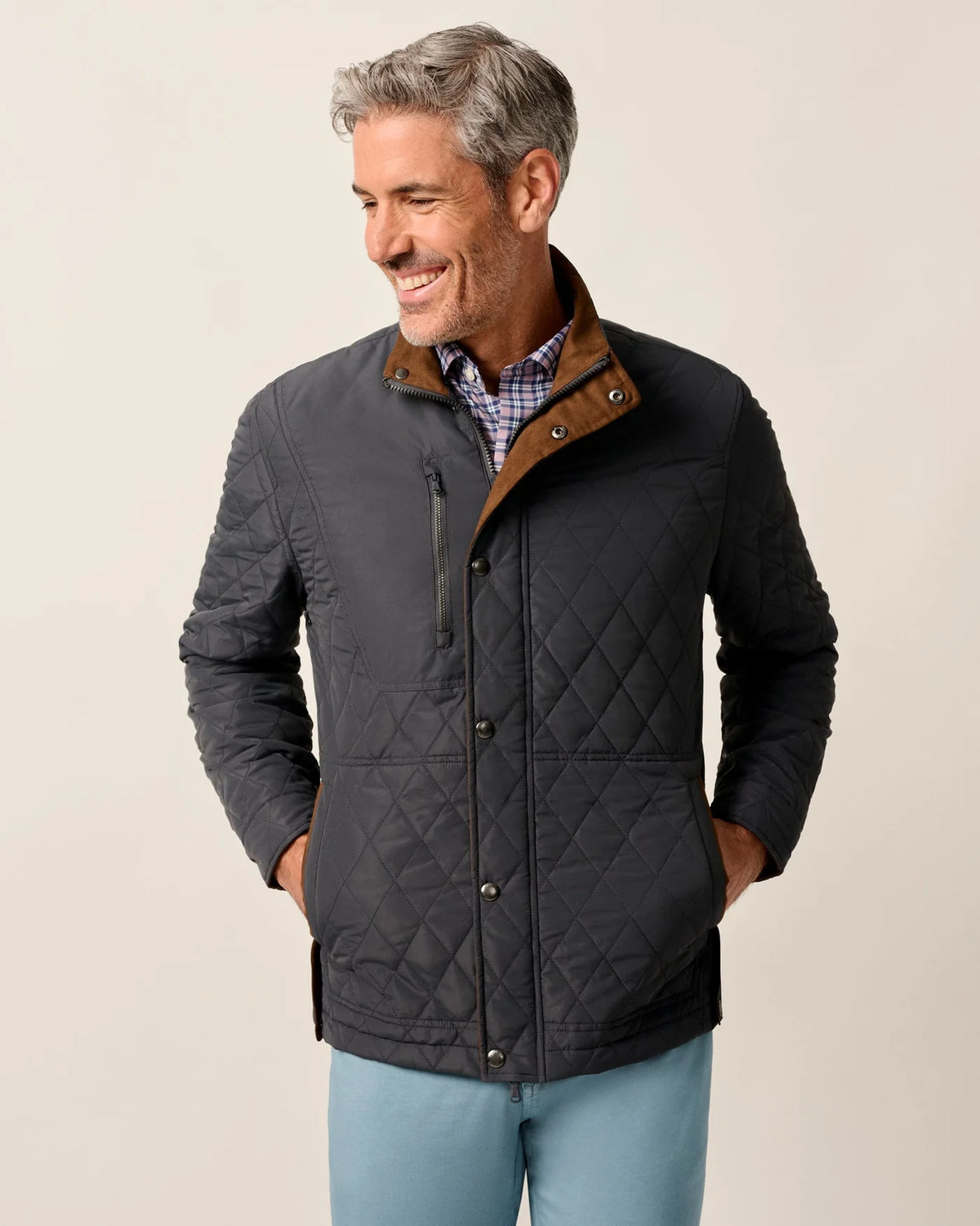 JOHNNIE O Mens Jackets Johnnie-O Juno Quilted Snap Jacket