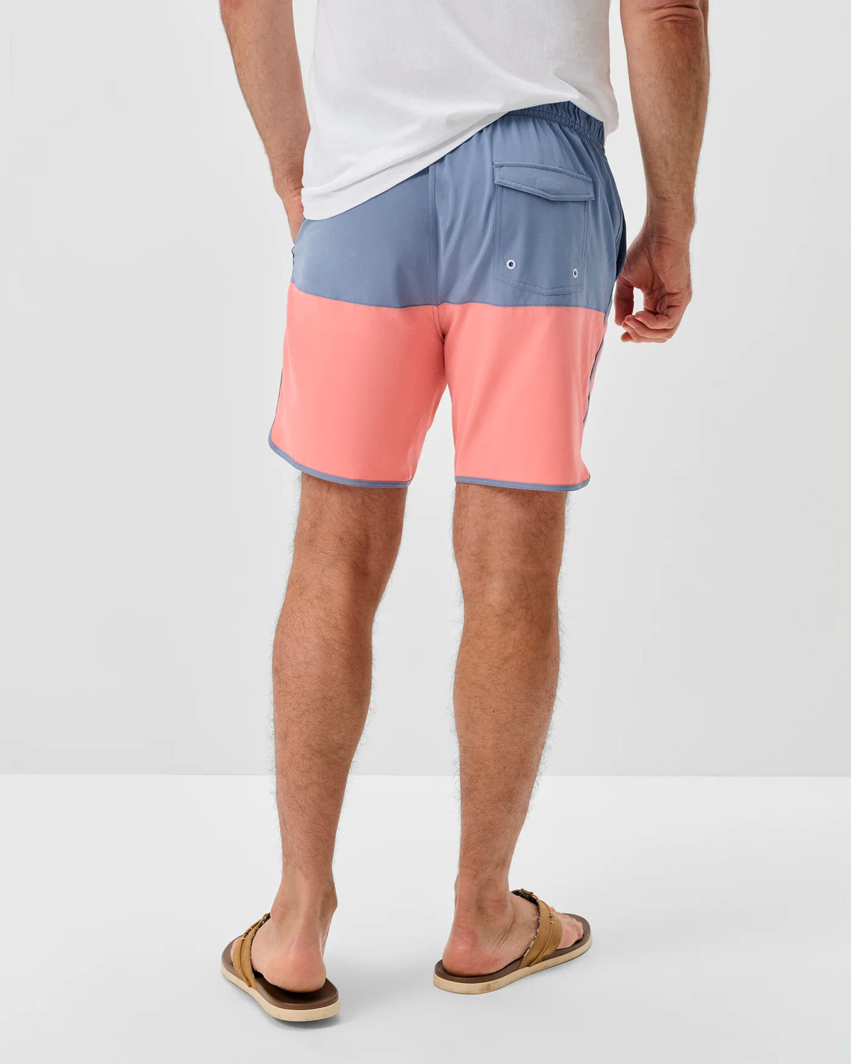 JOHNNIE O Mens Shorts Half Elastic 7" Swim Trunks - Tully