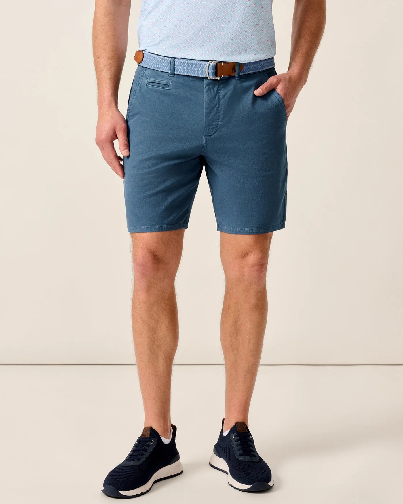JOHNNIE O Mens Shorts CHROME / 30 Johnnie-O Nassau Cotton Blend Shorts JMSH2270CHRM