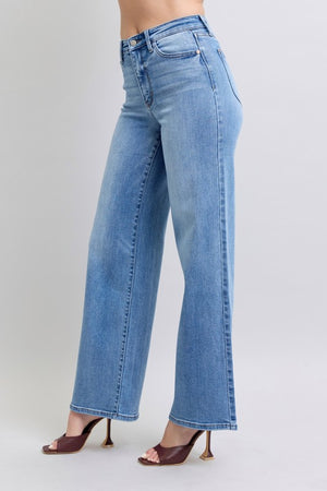 JUDY BLUE Women's Jeans Judy Blue HW Vintage Wash Retro Wide Leg