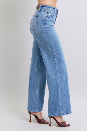 JUDY BLUE Women's Jeans Judy Blue HW Vintage Wash Retro Wide Leg