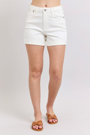 JUDY BLUE Women's Shorts Judy Blue HW Double Roll Cuff Shorts || David's Clothing