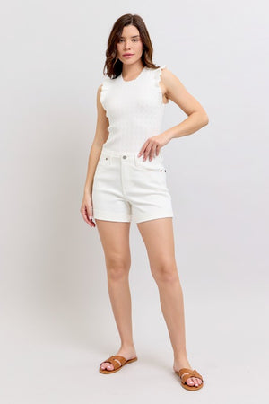 JUDY BLUE Women's Shorts Judy Blue HW Double Roll Cuff Shorts || David's Clothing