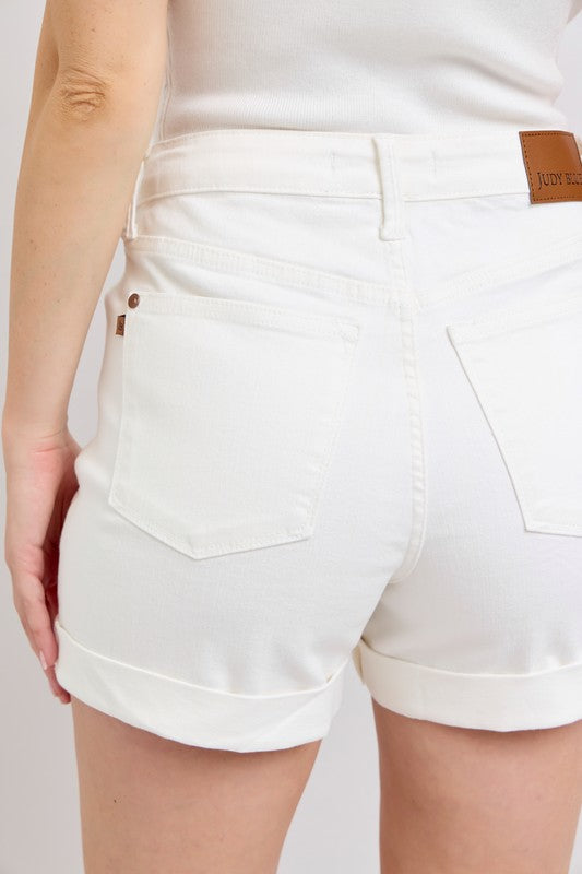 JUDY BLUE Women's Shorts Judy Blue HW Double Roll Cuff Shorts || David's Clothing