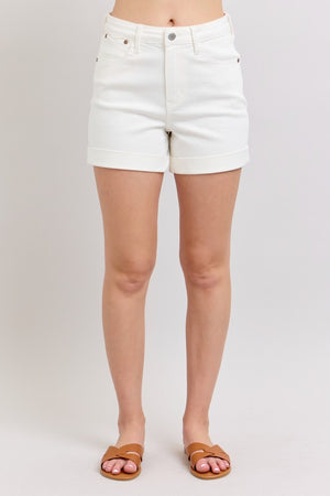 JUDY BLUE Women's Shorts Judy Blue HW Double Roll Cuff Shorts || David's Clothing