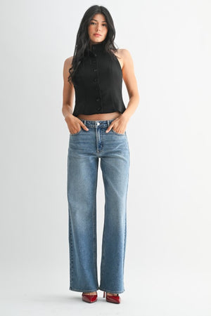 JUST BLACK DENIM Women's Jeans Just Black Denim Hr Full Length Straight || David's Clothing