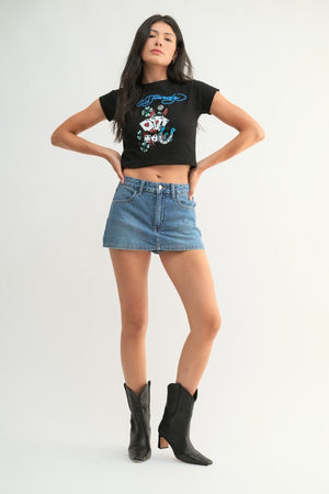 JUST USA DENIM Women's Skirts Just USA Denim Skort || David's Clothing