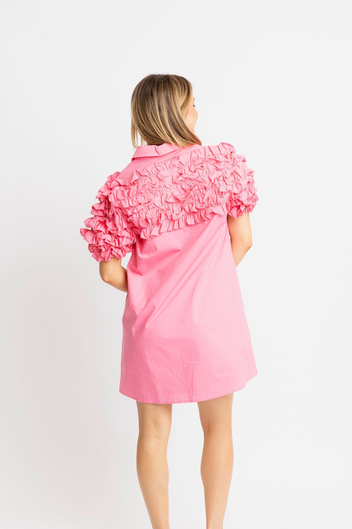 KARLIE CLOTHES Women's Dresses 252 POPLIN RUFFLE DR