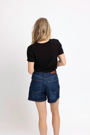 KARLIE CLOTHES Women's Top Karlie Solid Double Layer Crew Tee