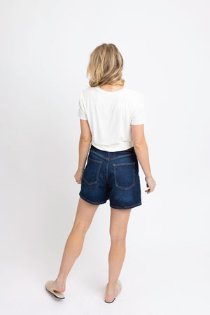 KARLIE CLOTHES Women's Top Karlie Solid Double Layer Crew Tee