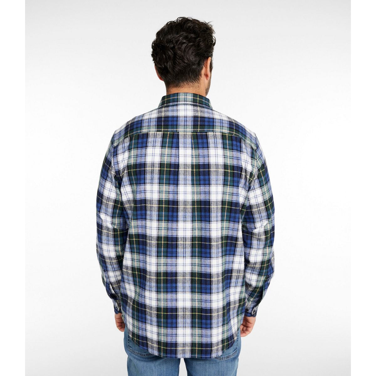 L.L.Bean Men's Sport Shirt L.L.Bean Men's Scotch Plaid Flannel Shirt, Traditional Fit