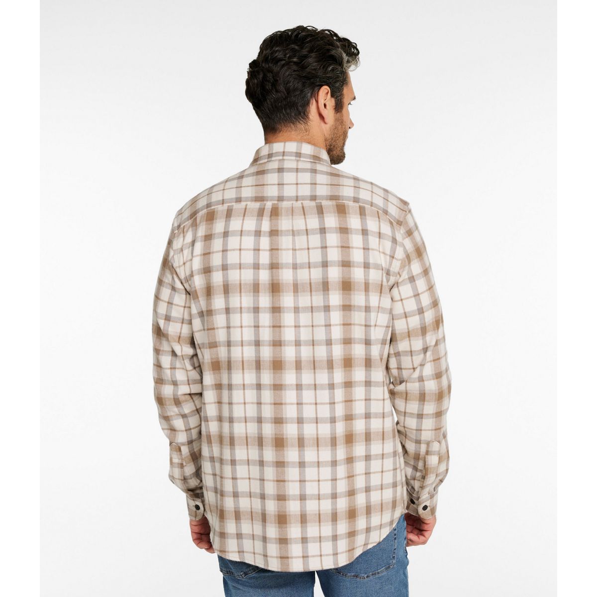 L.L.Bean Men's Sport Shirt L.L.Bean Men's Scotch Plaid Flannel Shirt, Traditional Fit