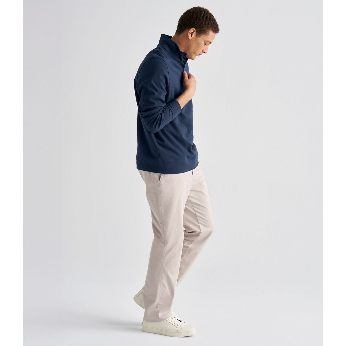 L.L.Bean Men's Sweaters CARBON NAVY / S L.L.Bean Men's Comfort Stretch Performance® Piqué, Quarter-Zip Pullover 52463232573