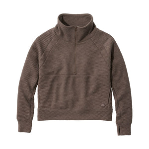 L.L.Bean Women's Sweaters DARK CINDER / XS L.L.Bean Women's Ridgeknit Half-Zip Pullover, Oversized 523268DC
