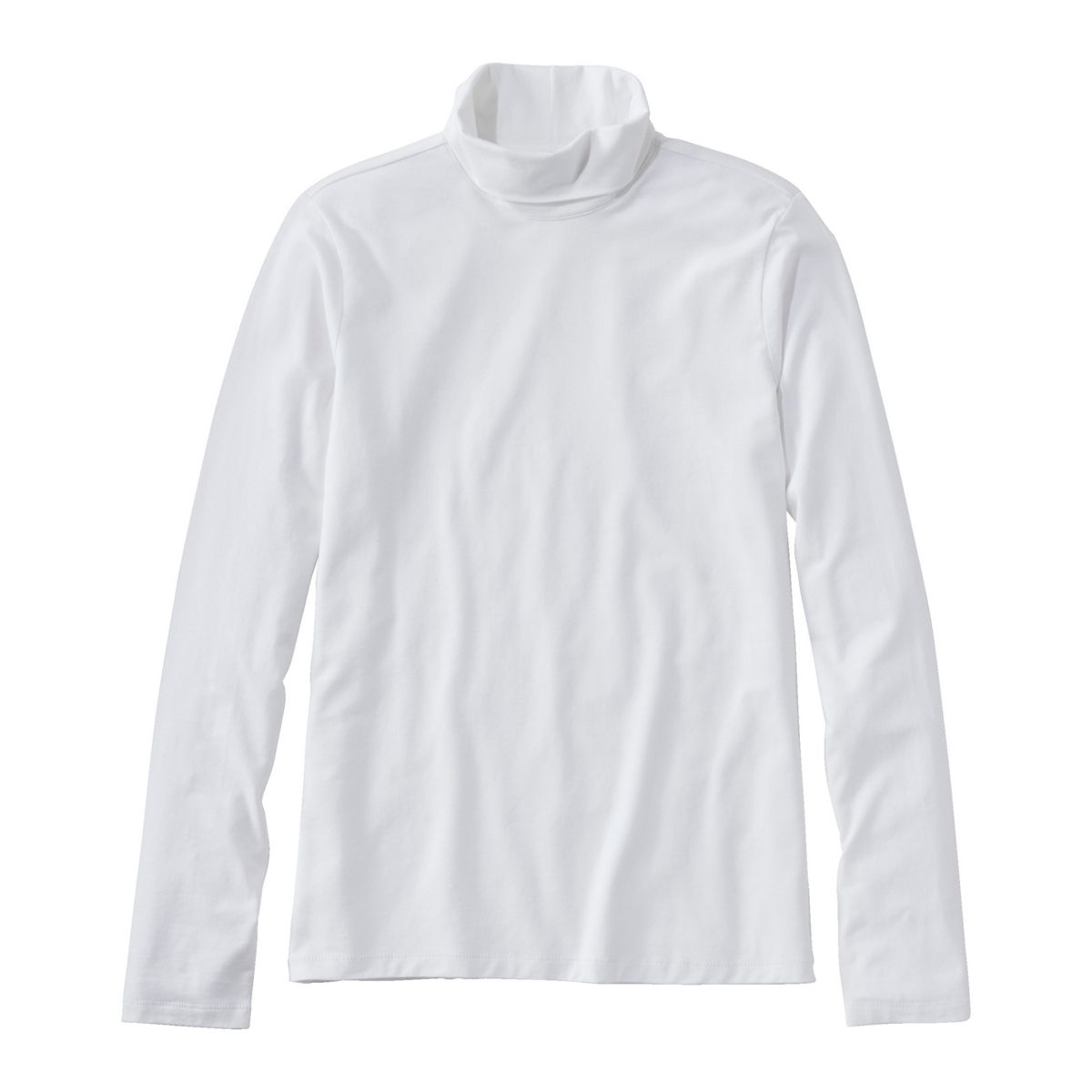 L.L.Bean Women's Tee WHITE / XS L.L.Bean Women's Soft Stretch Supima-Blend Tee, Turtleneck 520384