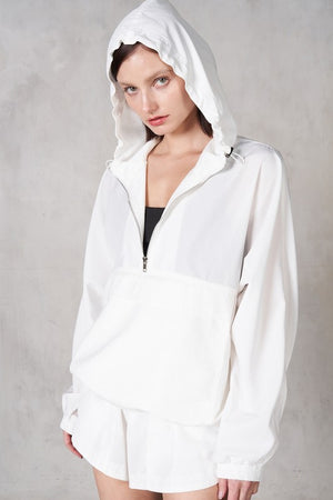 LABIZ Women Jackets Half Zipper Hoodie Top || David's Clothing