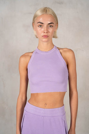 LABIZ Women's Top Halter Neck Crop Top and Pants Set || David's Clothing